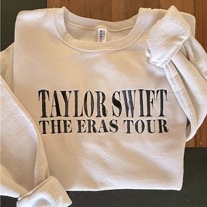 Taylor Swift The Eras Tour embroidered sweatshirt sand beige tan tswift swifties
